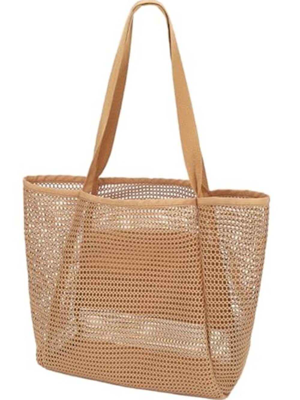 Mesh Beach Tote Bag for Women, Large Pool Bag with Water-Resistant